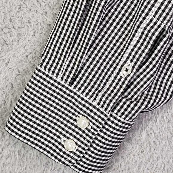 Lands End Button Down Shirt Plaid LS Black Gingham Plaid Women’s Size 22W - Picture 5 of 9